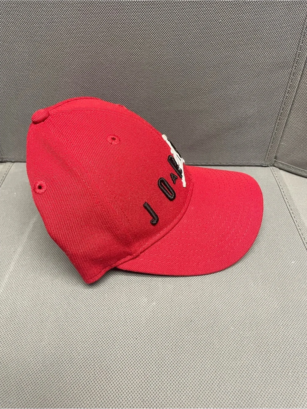 Jordan Kids Red Cap with White Jumpman and Black Lettering